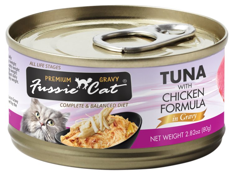 Fussie Cat Wet Cat Food Tuna with Chicken Formula in Gravy