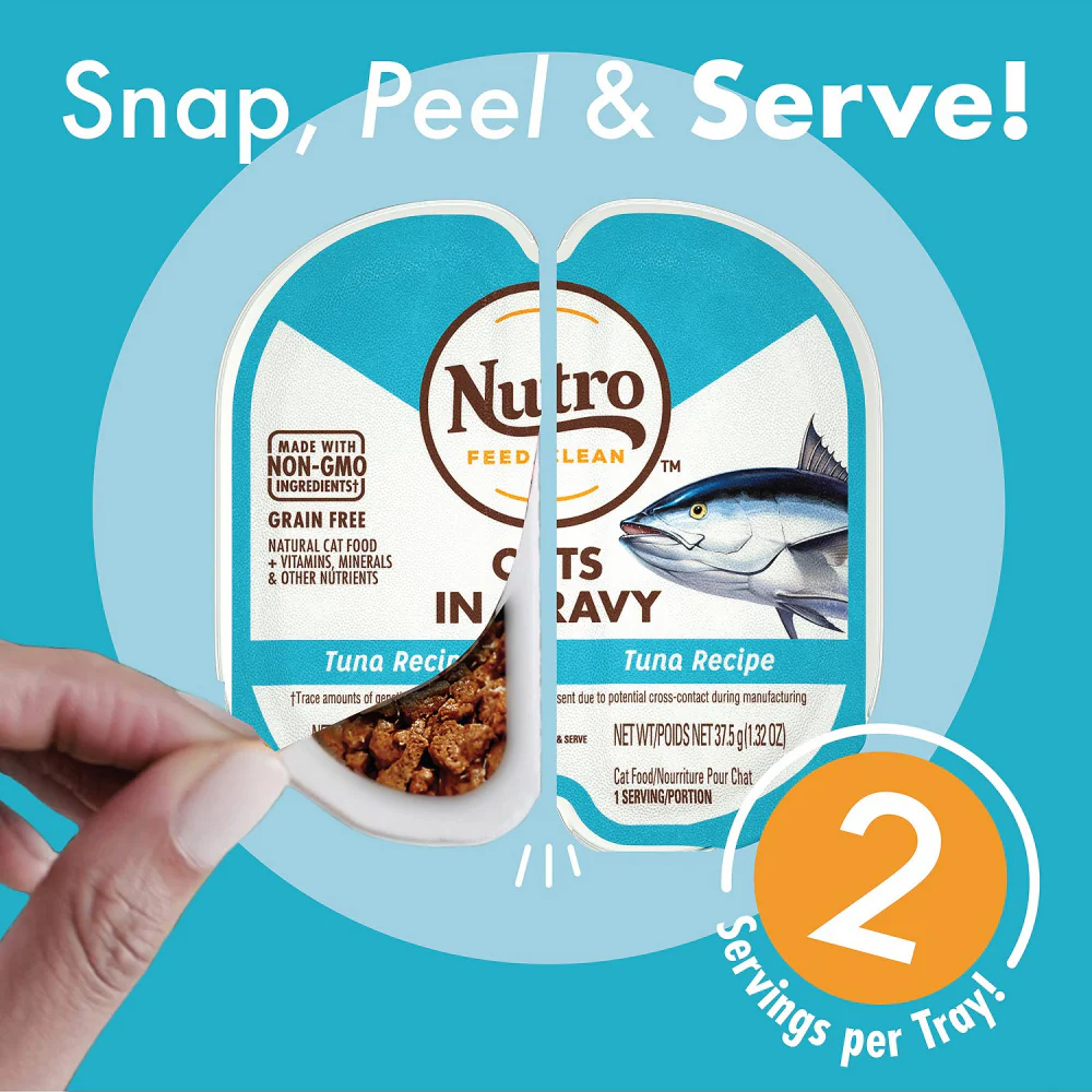 Nutro Wet Cat Food Perfect Portions Cuts in Gravy Tuna Recipe