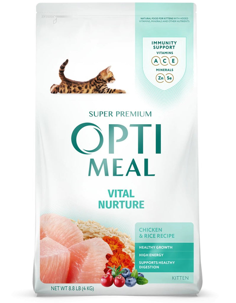 Opti Meal Dry Cat Food Vital Nurture Chicken & Rice Recipe for Kittens