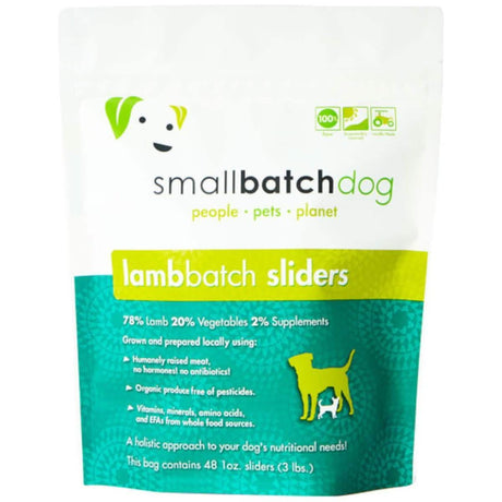 SmallBatch Raw Frozen Dog Food LambBatch Sliders