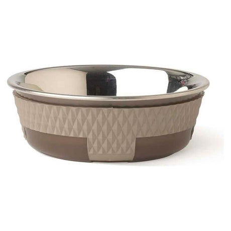 Petrageous Designs Stainless Steel Kona Bowl - Taupe