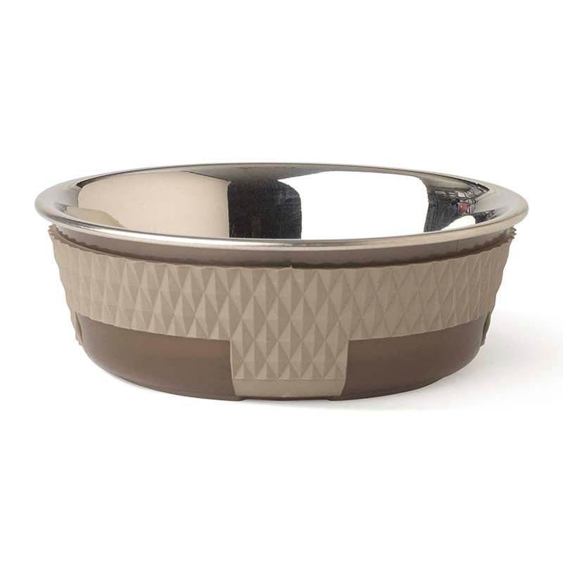 Petrageous Designs Stainless Steel Kona Bowl - Taupe