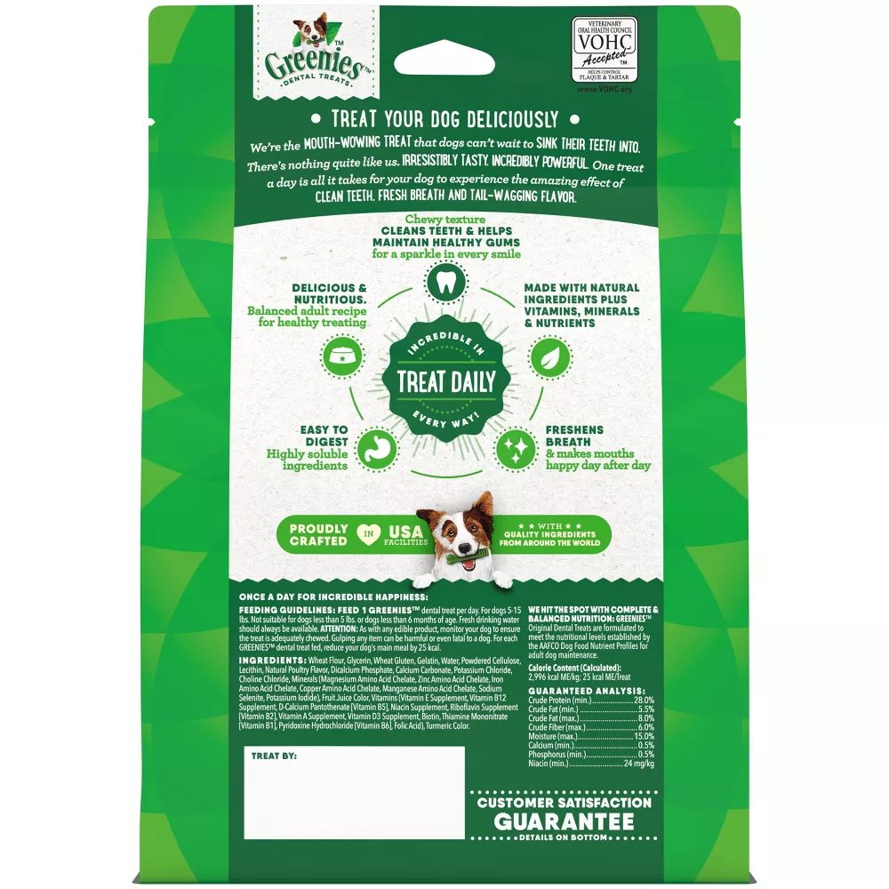 Greenies Dog Treat Original Dental Treats Teenie 43 count