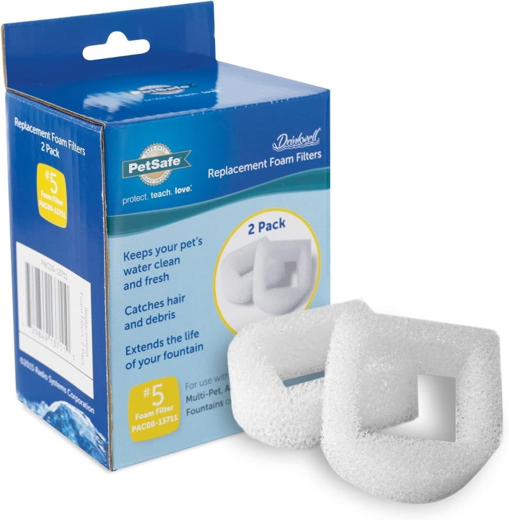 PetSafe Drinkwell Water Fountain Replacement Foam Filters #5