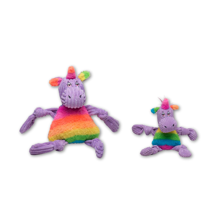 Huggle Hounds Dog Toy Rainbow Pride Unicorn Knottie