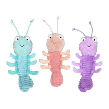 Multipet Dog Toy Margaritaville Mini Gumbo Shrimp - Assorted Colors