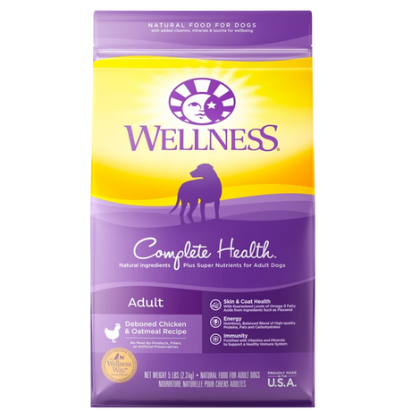 Wellness Dry Dog Food Complete Health Adult Deboned Chicken & Oatmeal Recipe