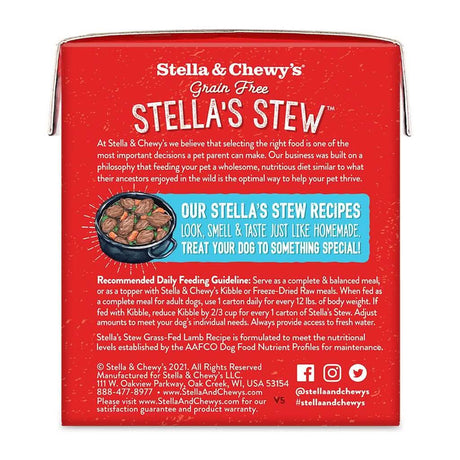 Stella & Chewy's Wet Dog Food Stella's Stew Grass-Fed Lamb Recipe