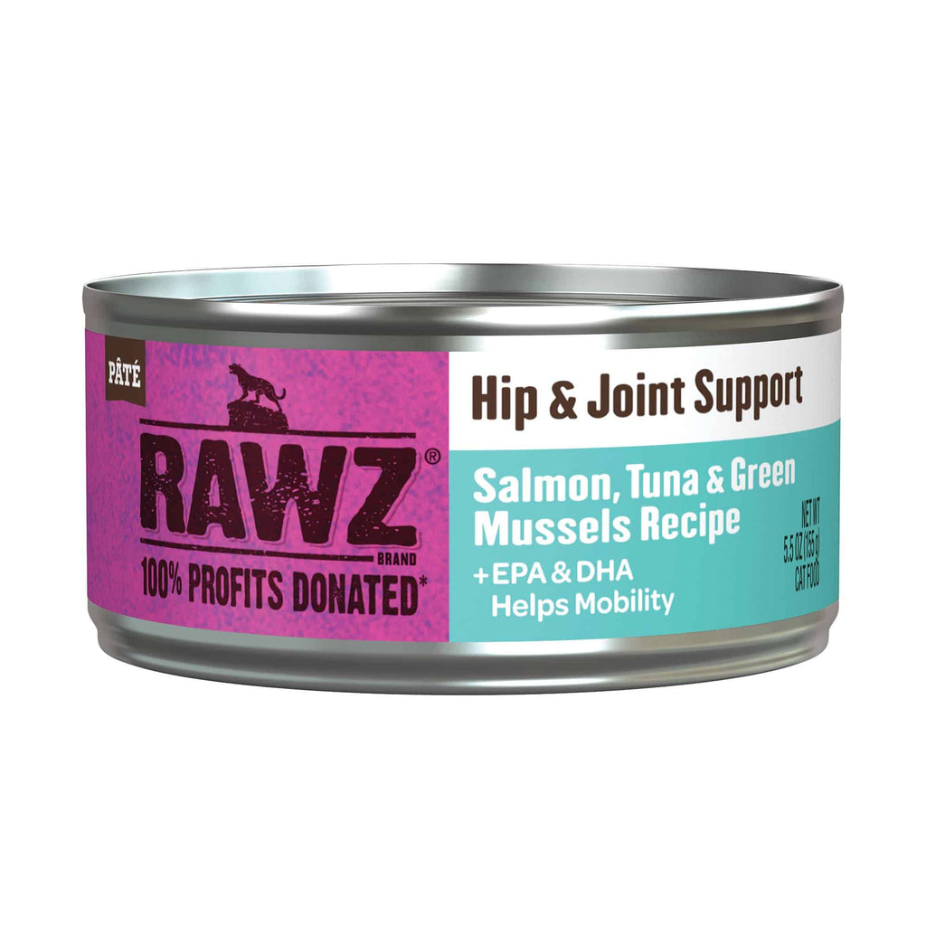 RAWZ Hip & Joint Support Salmon, Tuna & Green Mussels Recipe Cat Food with EPA & DHA