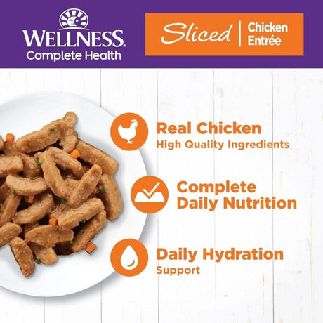 Wellness Wet Cat Food Complete Health Sliced Chicken Entrée