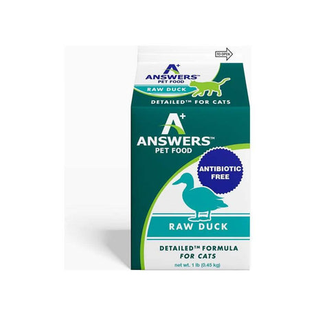 Answers Raw Frozen Cat Food Detailed Duck Formula for Cats