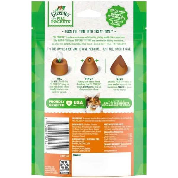 Greenies Cat Treat Feline Pill Pockets Chicken Flavor