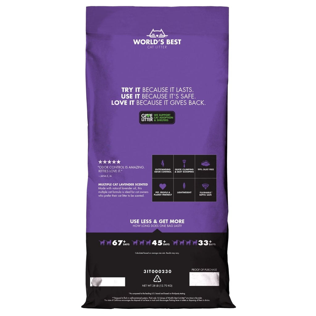 World's Best Cat Litter Mulitple Cat Lavender Scent