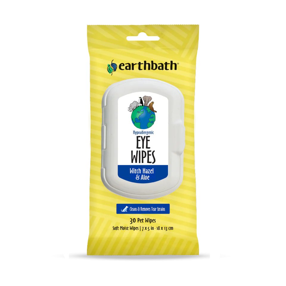 earthbath Hypoallergenic Eye Wipes Witch Hazel & Aloe