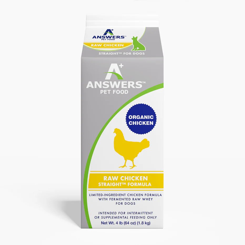 Answers Raw Frozen Dog Food Straight Raw Chicken Formula