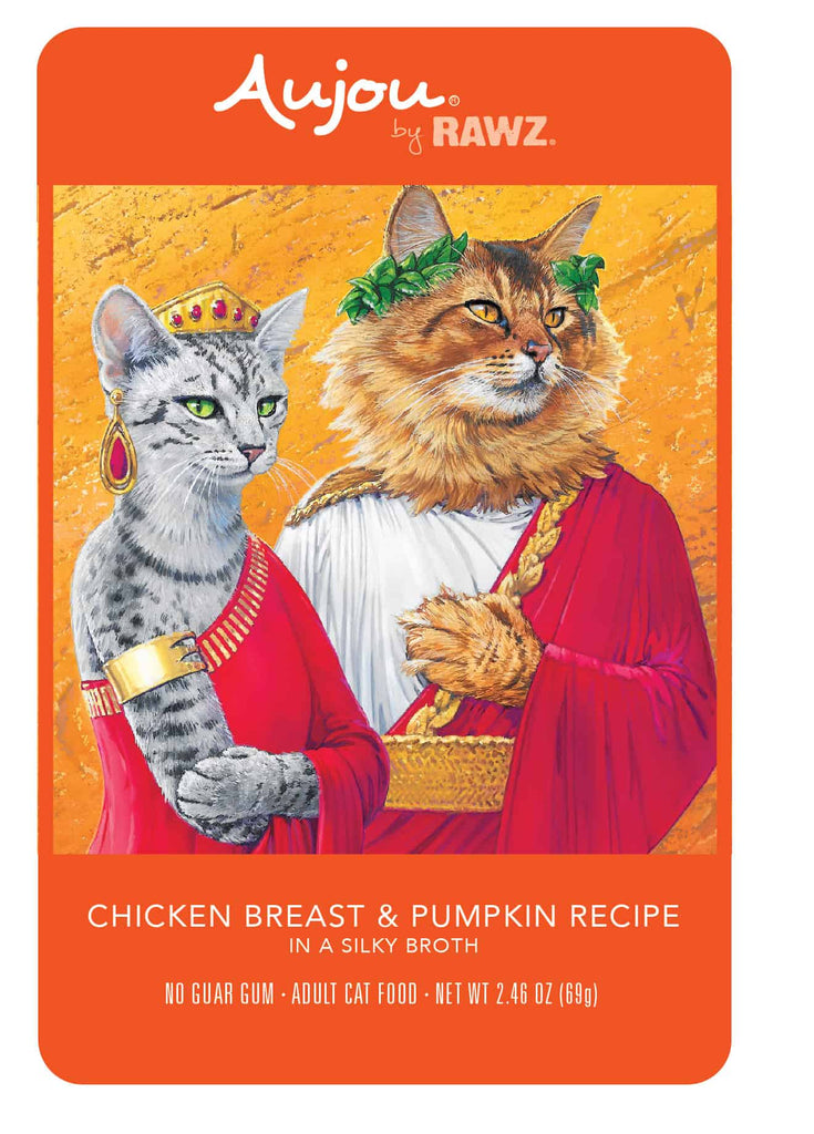 Aujou by RAWZ Chicken Breast & Pumpkin Recipe in a Silky Broth Adult Cat Food