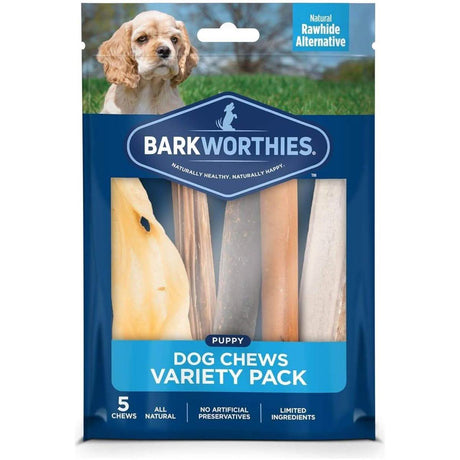 Barkworthies Dog Treat Puppy Dog Chews Variety Pack