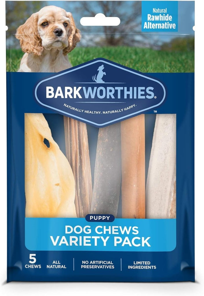 Barkworthies Dog Treat Puppy Dog Chews Variety Pack