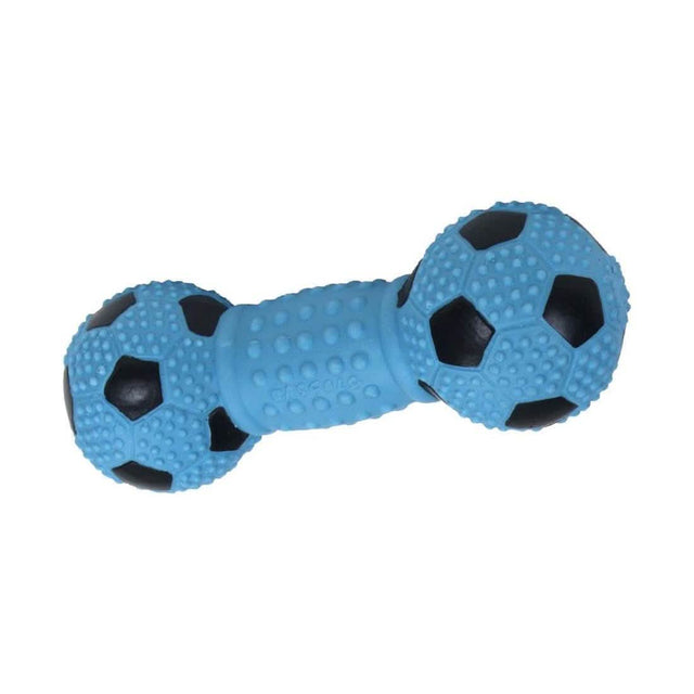 Rascals by Coastal Dog Toy Latex Dumbbell - Blue