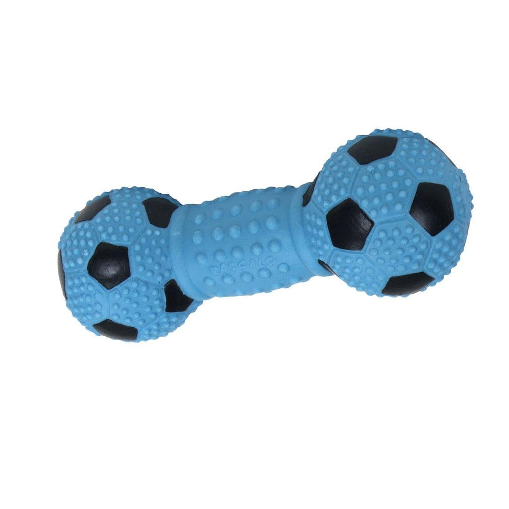 Rascals by Coastal Dog Toy Latex Dumbbell - Blue