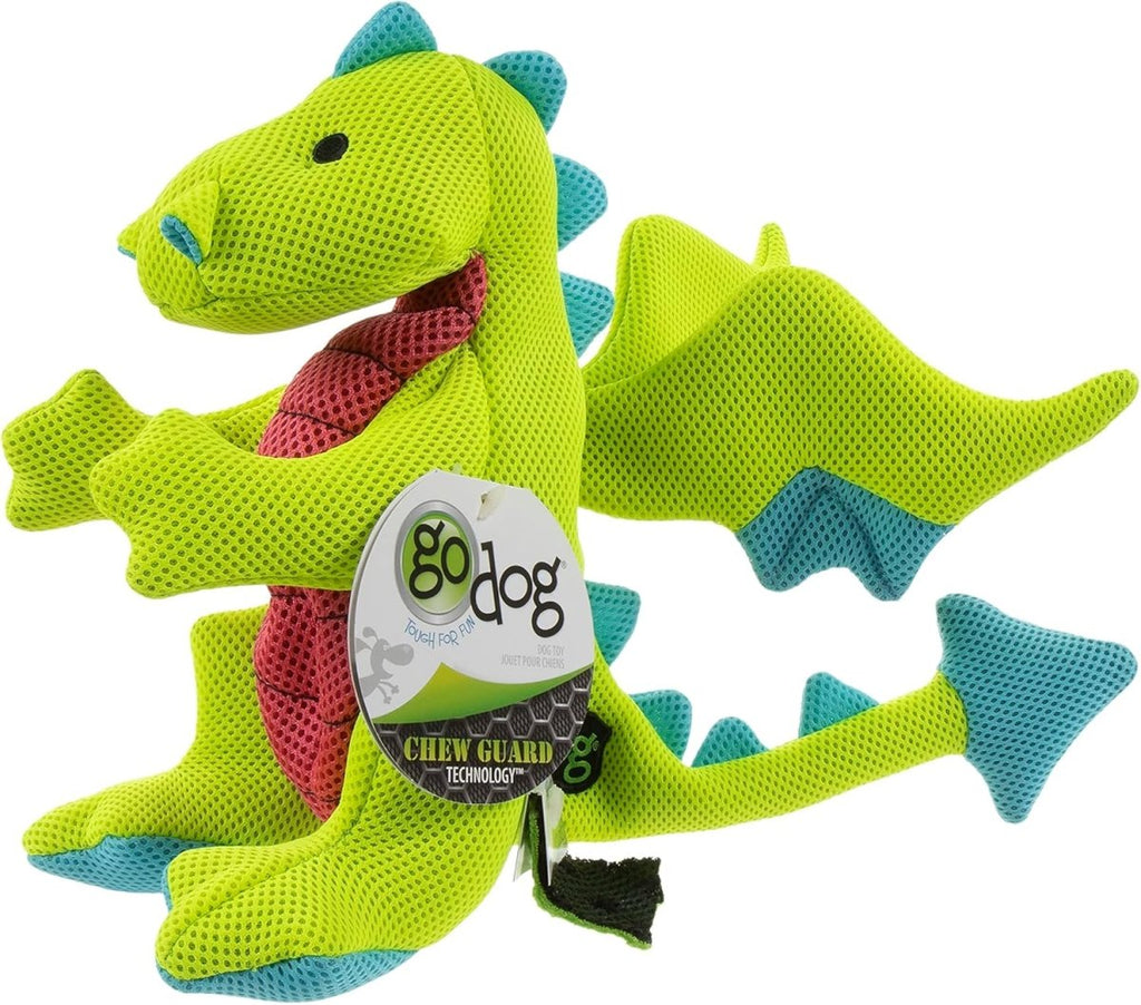 GoDog Dog Toy Double Chew Guard Dragon