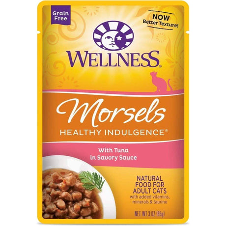 Wellness Wet Cat Food Pouch Healthy Indulgence Morsels Tuna in Savory Sauce