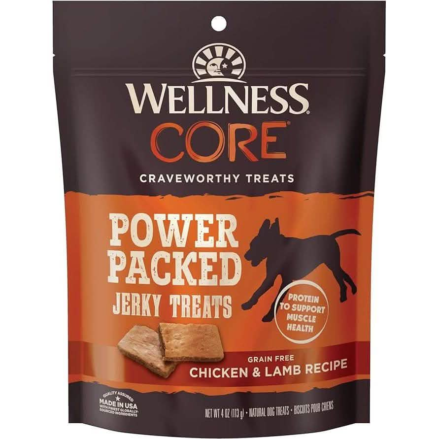 Wellness Dog Treats Core Power Packed Chicken & Lamb Recipe Jerky Treats