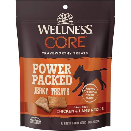 Wellness Dog Treats Core Power Packed Chicken & Lamb Recipe Jerky Treats