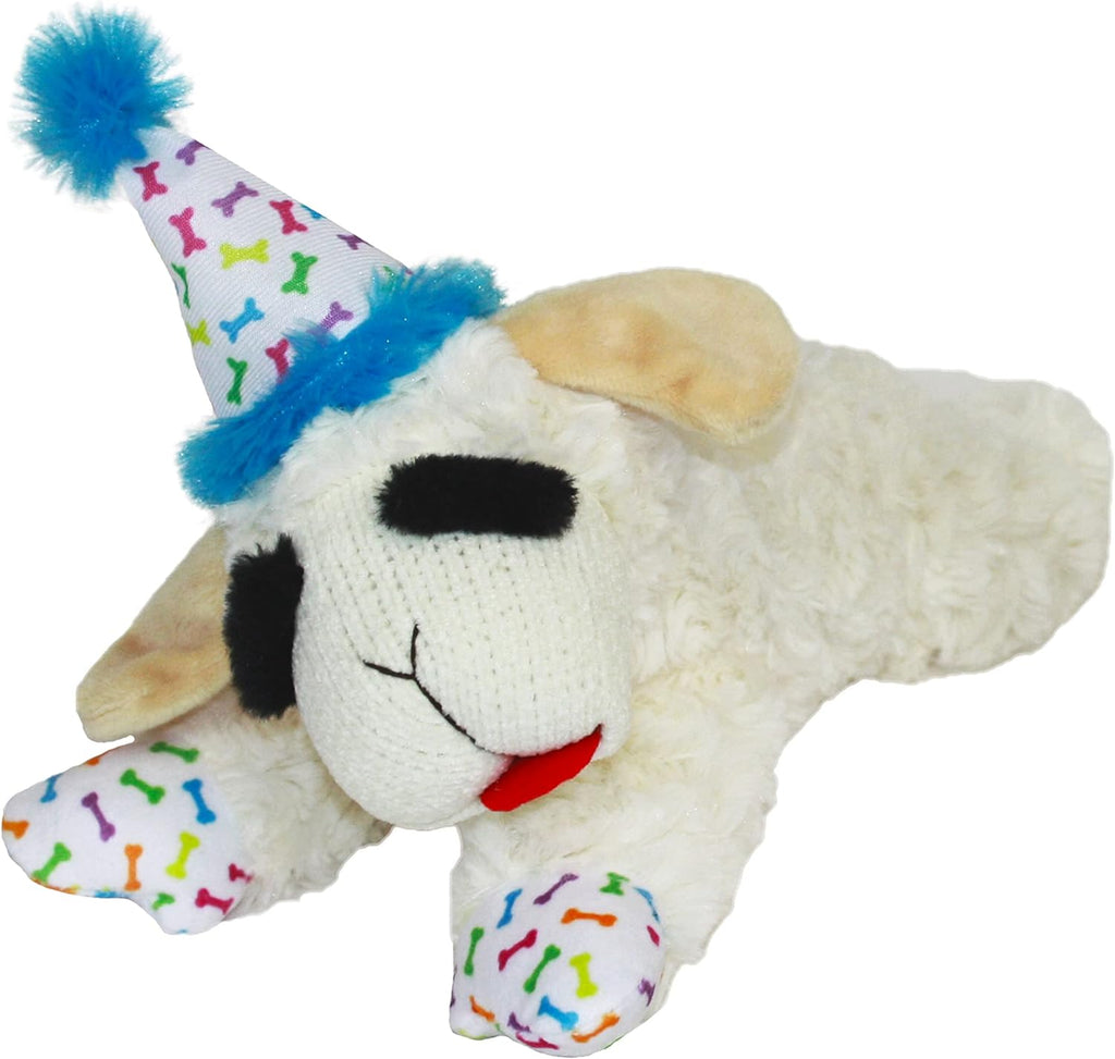 Multipet Dog Toy Lamb Chop® with Birthday Hat