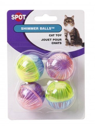 SPOT Cat Toy Shimmer Balls (4 Pack)