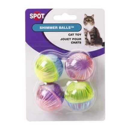 SPOT Cat Toy Shimmer Balls (4 Pack)