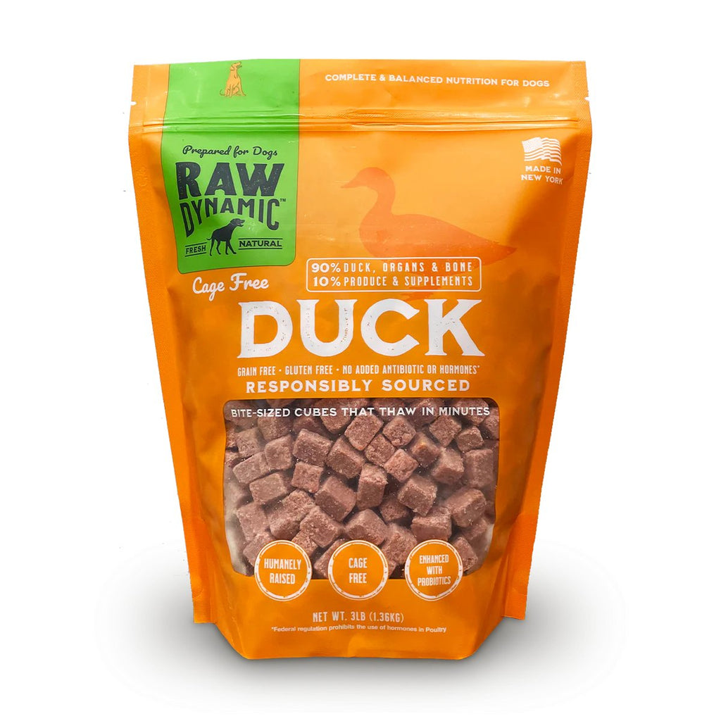 Raw Dynamic Raw Frozen Dog Food Cage Free Duck Formula