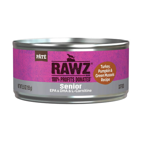 RAWZ Senior Turkey, Pumpkin & Green Mussels Recipe Cat Food with EPA, DHA & L-Carnitine