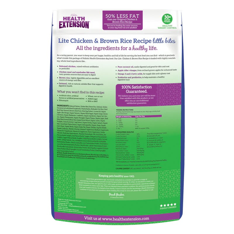 Health Extension Dry Dog Food Little Bites Lite Chicken & Brown Rice Recipe