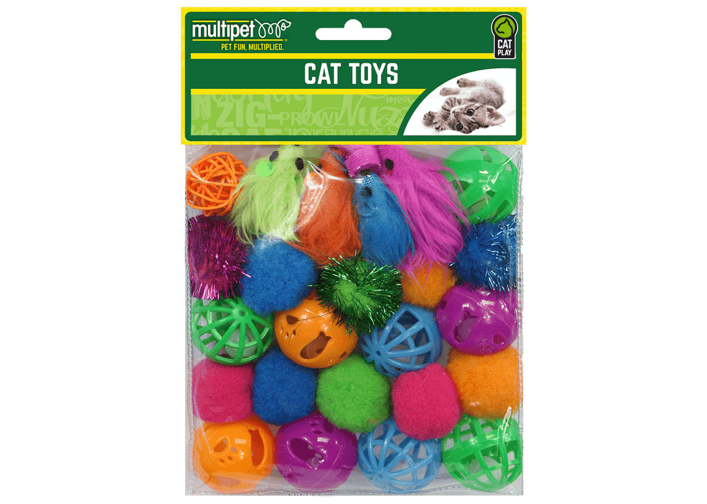 Multipet Cat Toy Value Pack (24 Pieces)