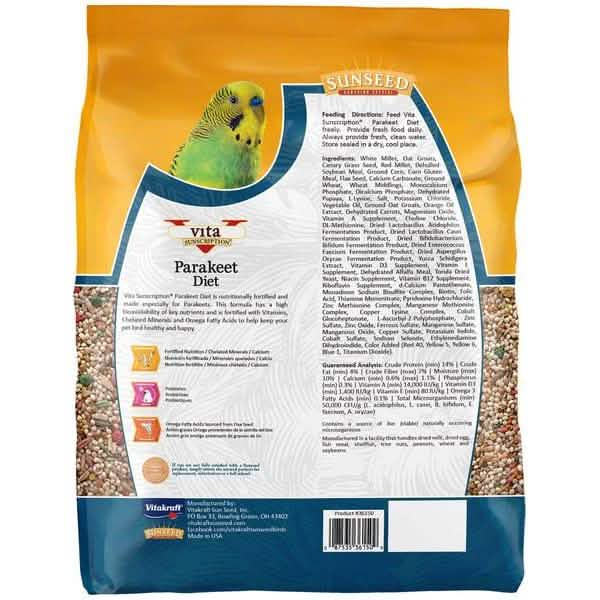 Sunseed Vita Bird Food Parakeet Diet