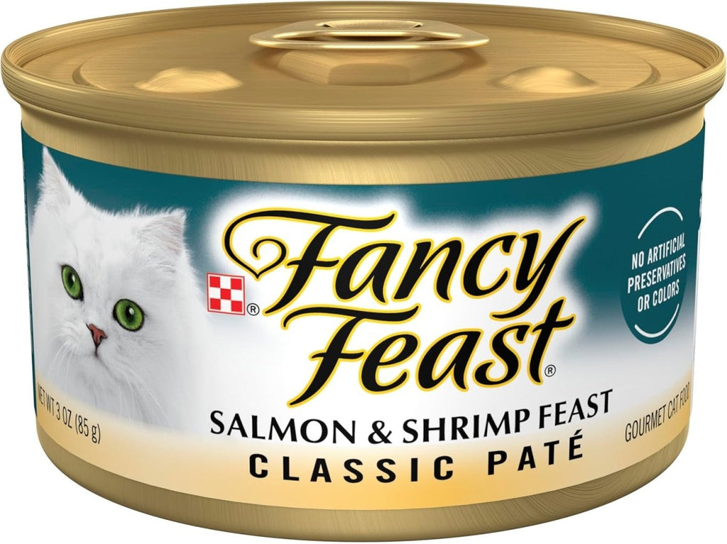 Fancy Feast Wet Cat Food Classic Paté Salmon & Shrimp Feast