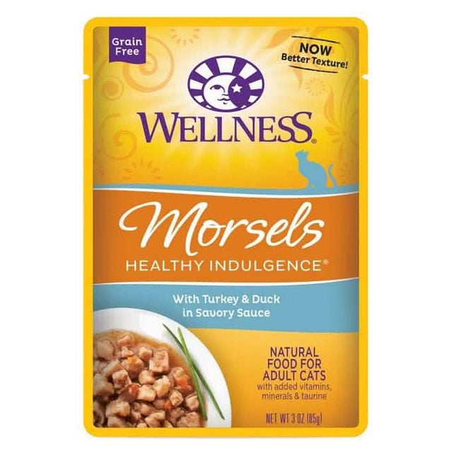 Wellness Wet Cat Food Pouch Healthy Indulgence Morsels Turkey & Duck