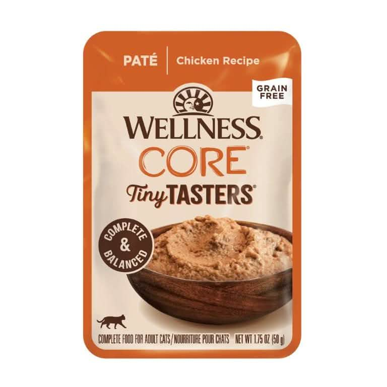 Wellness Wet Cat Food Pouch Core Tiny Tasters Smooth Pate Chicken Recipe