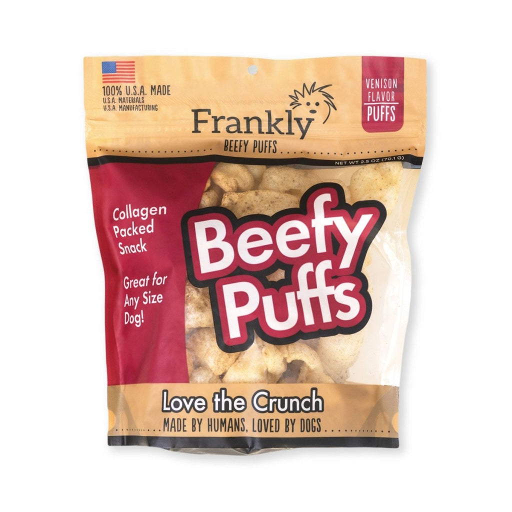 Frankly Dog Treat Beefy Puffs Venison