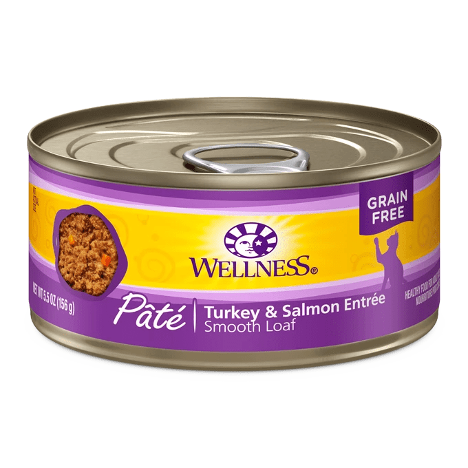 Wellness Wet Cat Food Complete Health Paté Turkey & Salmon Entrée