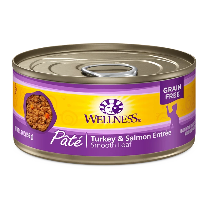 Wellness Wet Cat Food Complete Health Paté Turkey & Salmon Entrée