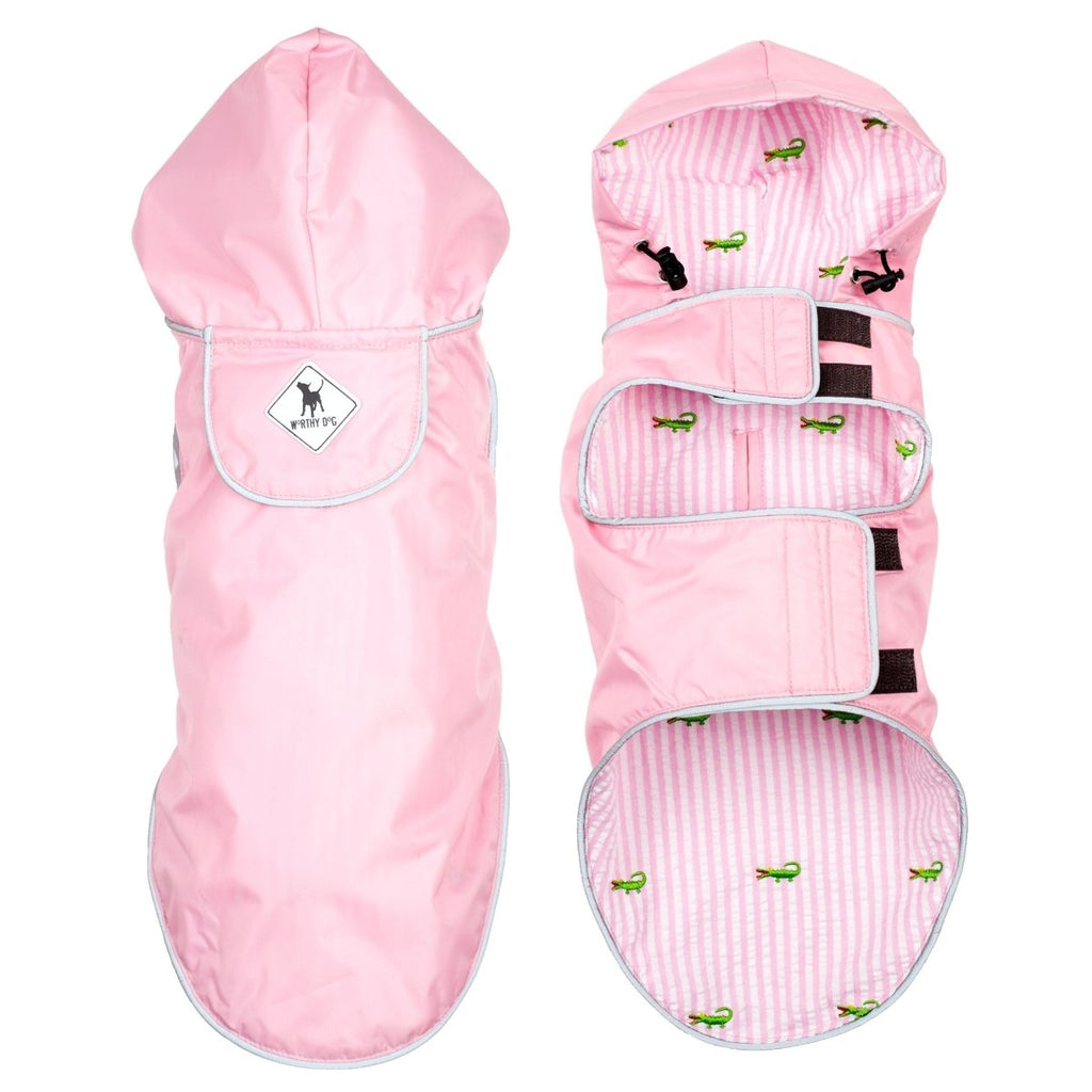 The Worthy Dog Seattle Slicker Jacket and Raincoat - Pink