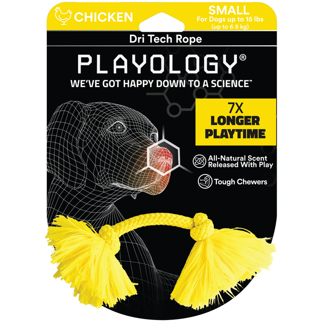 Playology Dog Toy Dri-Tech Rope - Chicken Scent