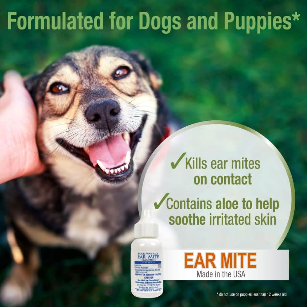 Four Paws Ear Mite Treatment with Aloe for Dogs