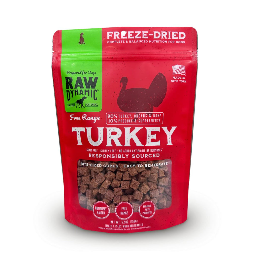 Raw Dynamic Freeze-Dried Dog Food Free Range Turkey