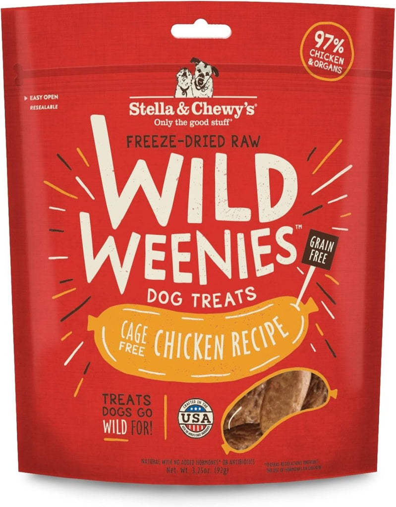 Stella & Chewy's Dog Treat Freeze-Dried Raw Wild Weenies Chicken Recipe