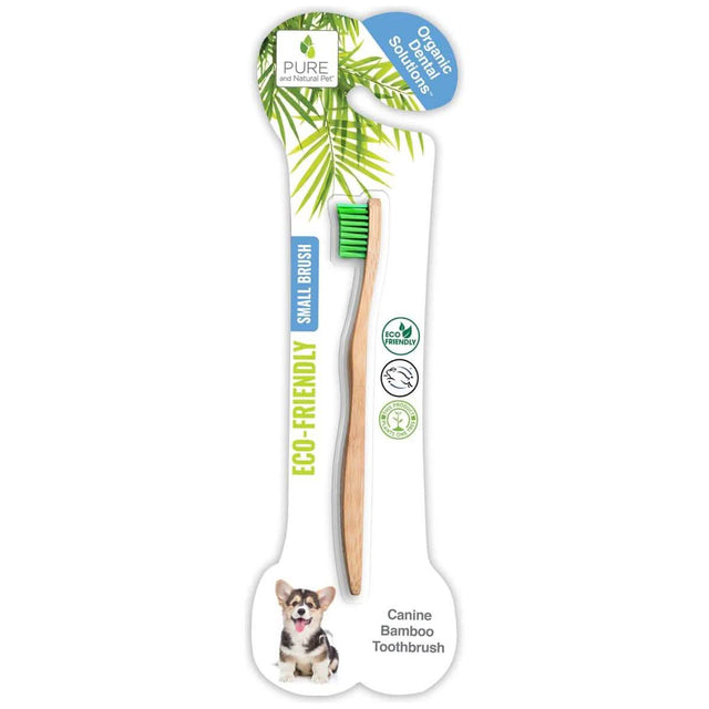 Pure & Natural Pet Eco-Friendly Canine Bamboo Toothbrush