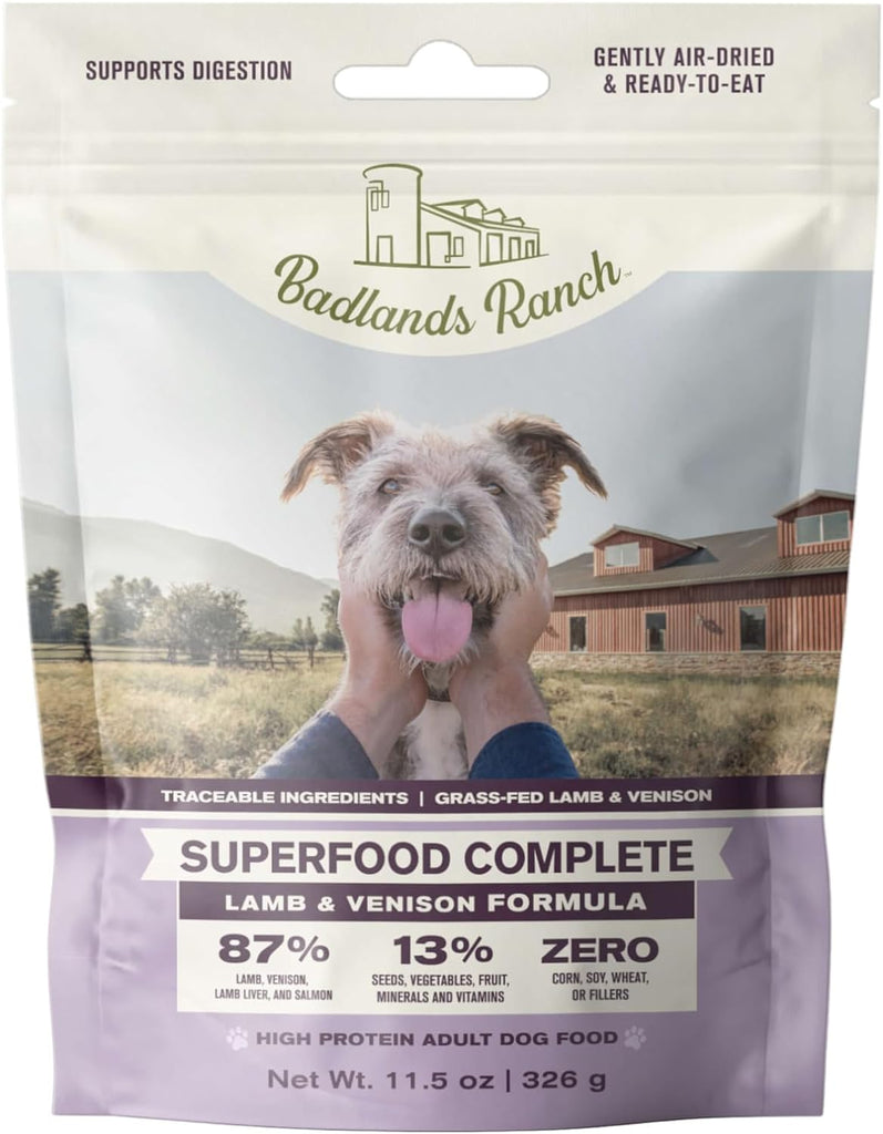 Badlands Ranch Dog Food Air-Dried Superfood Complete Lamb & Venison Formula