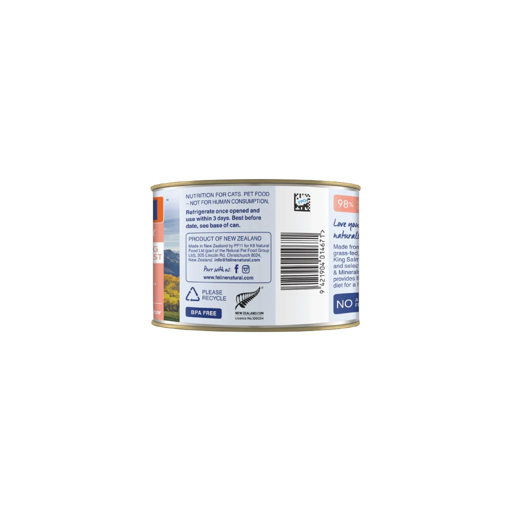 Feline Natural Wet Cat Food Lamb &amp; King Salmon Feast